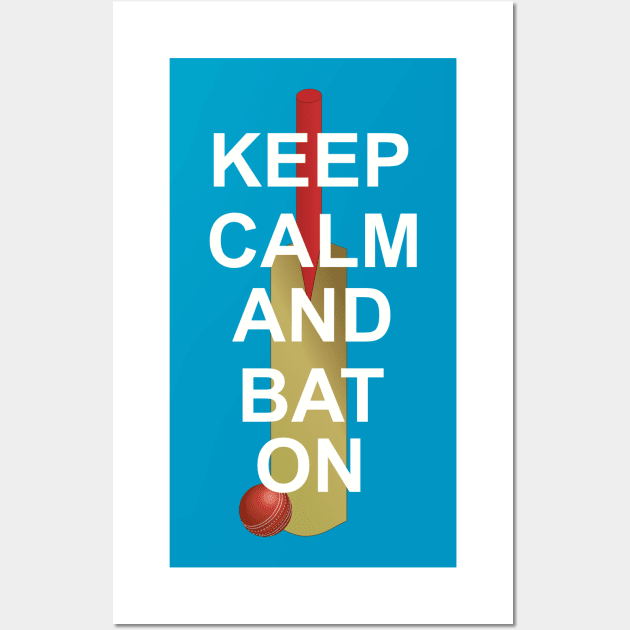 Keep Calm And Bat On Wall Art by DPattonPD